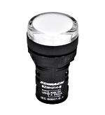 Monoblock Led white 24AC/DC Balta 22mm lampiņa panelī montējama, main