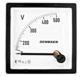 Voltmetrs 72x72mm 500VAC MGF67500A Schrack Technik main