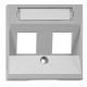 Cover for 2*RJ45 Toolless Line jacks, silver, EV124304 Schrack Technik main