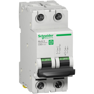 Automātslēdzis Multi9 C60H-DC 2P 10A C 10kA 500VDC nuc., Schneider Electric, M9U21210NU main