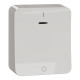 Switch, Exxact Surface, complete product, 2-pole 1-way, 16AX, LED, screwless terminals, white main