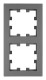 Two gang frame, Design CUBIC, anthracite, EV115302 Schrack Technik main