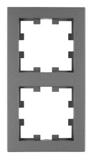 Two gang frame, Design CUBIC, anthracite, EV115302 Schrack Technik