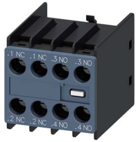 Auxiliary switch 2 NO+2 NC current paths: 1 NC, 1 NO for contactor relays/mot..., 3RH2911-1HA22, Siemens main