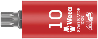 8760 B VDE XZN Zyklop bit socket, insulated, 3/8" drive, for multi-point socket screws, M 10 x 59 mm, 05004941001 Wera main