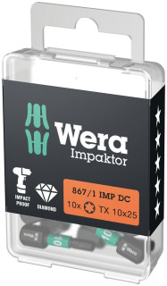 867/1 IMP DC TORX® DIY Impaktor биты, TX 10 x 25 мм, 10 предметов, 05057628001 Wera main