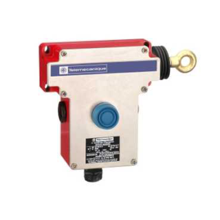 Latching emergency stop trip wire switch, rope pull e XY2CE, RH side -2NC, booted pushbutton, XY2CE1A270EX main