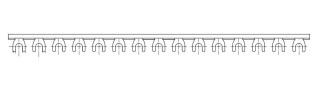 Busbar fork 1-pole, 10mmý, 1m, BSB00140 Schrack Technik
