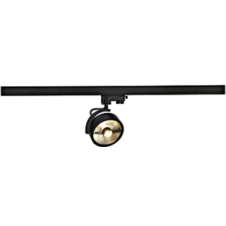 KALU TRACK QPAR111 lamp head, black, incl. 3-circuit adaptor main