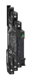 slim interface pre assembled plug in relay with socket, Harmony Electromechanical Relays, 6A, 1CO, with LED, screw connector, 24V AC/DC main