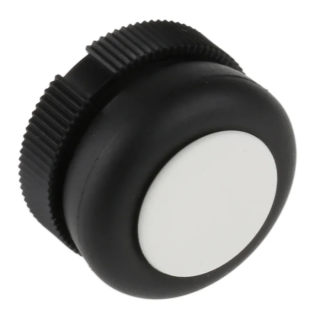 Head for push button, Harmony XAC, plastic, white, booted, spring return main