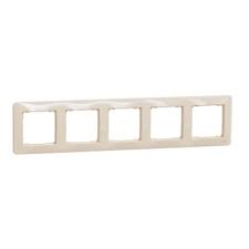 Cover frame, Sedna Design, 5 gang, beige