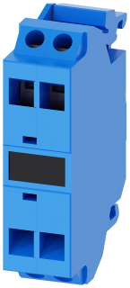 Support terminal, blue, spring-type terminal, for front plate mounting, 3SU1400-1DA50-3AA0, Siemens main