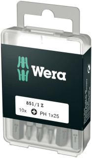 851/1 Z DIY Насадки, PH 1 x 25 мм, 10 предметов, 05072400001 Wera main