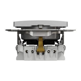 Socket-outlet, Sedna Design & Elements, 16A, 250V, side earth, with shutter, aluminium main
