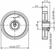 BEF-MR-010020 MEASURING WHEEL smooth plastic surface (Hytrel), shaft 10 mm, circumference 200 mm, diameter 63.66 mm 5312988 Sick alt_view_2