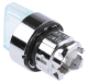 Head for illuminated selector switch, Harmony XB4, chromium metal, white handle, 22mm, universal LED, 3 positions, to center alt_view_2