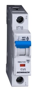 Автоматический выключатель (MCB) C, 1А, 1-полюсный, 6кА, Schrack Teknik, BM617101-- main