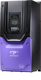 Variable frequency drive, Optidrive P2, 37 KW, 3 PH in, 3 PH out, 72A, 380-480V, EMC Filter, Brake Chopper, TFT Display, IP55, Invertek Drives, ODP-2-54370-3KF4N-TN main
