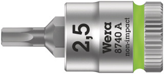 8740 A Отверточная головка Zyklop с приводом 1/4", 2.5 mm x 28 мм, 05003331001 Wera main