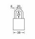 A1105BRN | Anodized Aluminium Padlocks - Keyed Different - 5 Pin locking mechanism alt_view_2