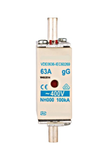 Предохранитель 63A, 400VAC, NH00, ISP00063 Schrack Technik
