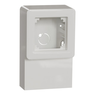 Skirting box, Exxact surface, 1 module, white