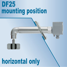 DF25C1F2T1LR200W00 rotējošais līmeņa slēdzis, 220..240V AC; Flange F100 150x150; blade 98x50; jib length 200mm; W=0º main