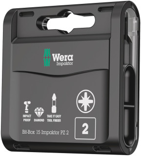 Bit-Box 15 Impaktor PZ, PZ 2 x 25 mm, 15 pieces, 05057763001 Wera main