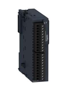 analog input module, Modicon TM3, 4 inputs, screw, 24V DC main