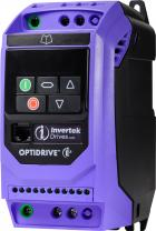 Variable frequency drive, Optidrive E3, 0.37 KW, 1 PH in, 3 PH out, 2.3A, 200-240V, Internal EMC Filter, IP20, Invertek Drives, ODE-3-120023-1F12 main