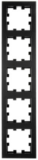 Five gang frame, Design CUBIC, black, EV135305 Schrack Technik
