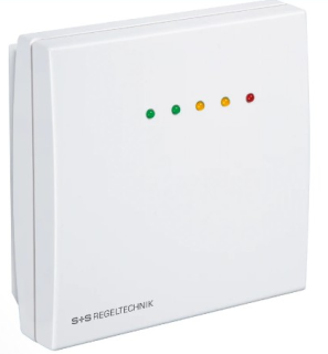 1501-61A0-7331-200 Room CO2 sensor , 0...2000 ppm / 0...5000 ppm (switchable), 0-10V / 4..20mA, 1 changeover contact (24 V), without display, IP30,with traffic light display, AERASGARD RCO2-W-A main