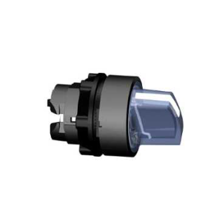 Head for illuminated selector switch, Harmony XB5, dark grey plastic, blue handle, 22mm, universal LED, 2 positions main