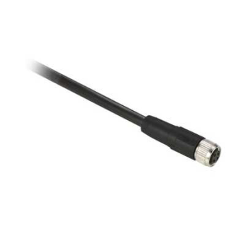 Pre wired connectors XZ, straight female, M8, 4 pins, cable PUR 10 m, XZCP0941L10