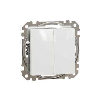Switch, Sedna Design & Elements, 2-circuits, 10AX, PRO, white main