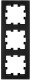 Three gang frame, Design CUBIC, black, EV135303 Schrack Technik main
