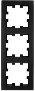 Three gang frame, Design CUBIC, black, EV135303 Schrack Technik