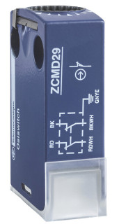 Limit switch body, ZCMD, 1NC+1 NO, gold, snap action, connection, M12, ZCMD61C12