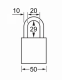 A5570 | American Lock Solid Brass Padlock. Boron shackle - Keyed Alike alt_view_2