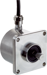 DBS60I-Q4FM01000 INKREMENTAL ENCODER Stainless steel V2A, 4,5...30V TTL / HTL, 1000imp, 6-channel, solid shaft 10mm (square flange), cable, 8-wire, radial, 5 m main
