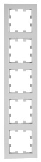 Five gang frame, Design CUBIC, silver, EV125305 Schrack Technik