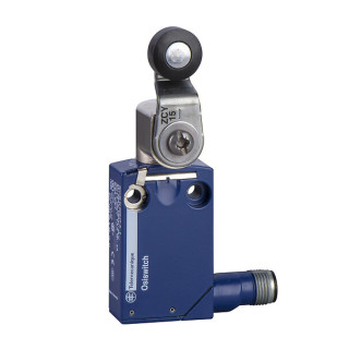Limit switch, XCMD, thermoplastic roller lever, 1C/O, snap, M12, XCMD2115M12