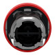 Head for non illuminated push button, Harmony XB4, red flush push button 22mm spring return, unmarked, red colored boot main