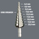843 Stepped drill bits, 4-20 mm, 75 mm, 05104672001 Wera alt_view_2
