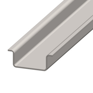 DIN-rail high, unperforated, sendzimir zinced