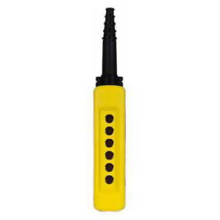 Empty pendant control station, Harmony XAC, plastic, yellow, 6 cut outs main
