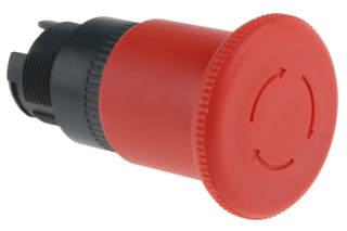 Head for emergency switching off push button, Harmony XAC, red mushroom 40mm, latching turn to release, unmarked