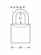 2940EURDLH | Brass padlock - Hardened steel shackle - 5 pin cylinder - reversible key - Keyed Different alt_view_2