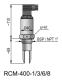 RCM-400-8Ex līmeņa slēdzis, 69mm, 1"BSP, 2-wire Ex ia/DIN konektors RCM4008M Nivelco alt_view_2